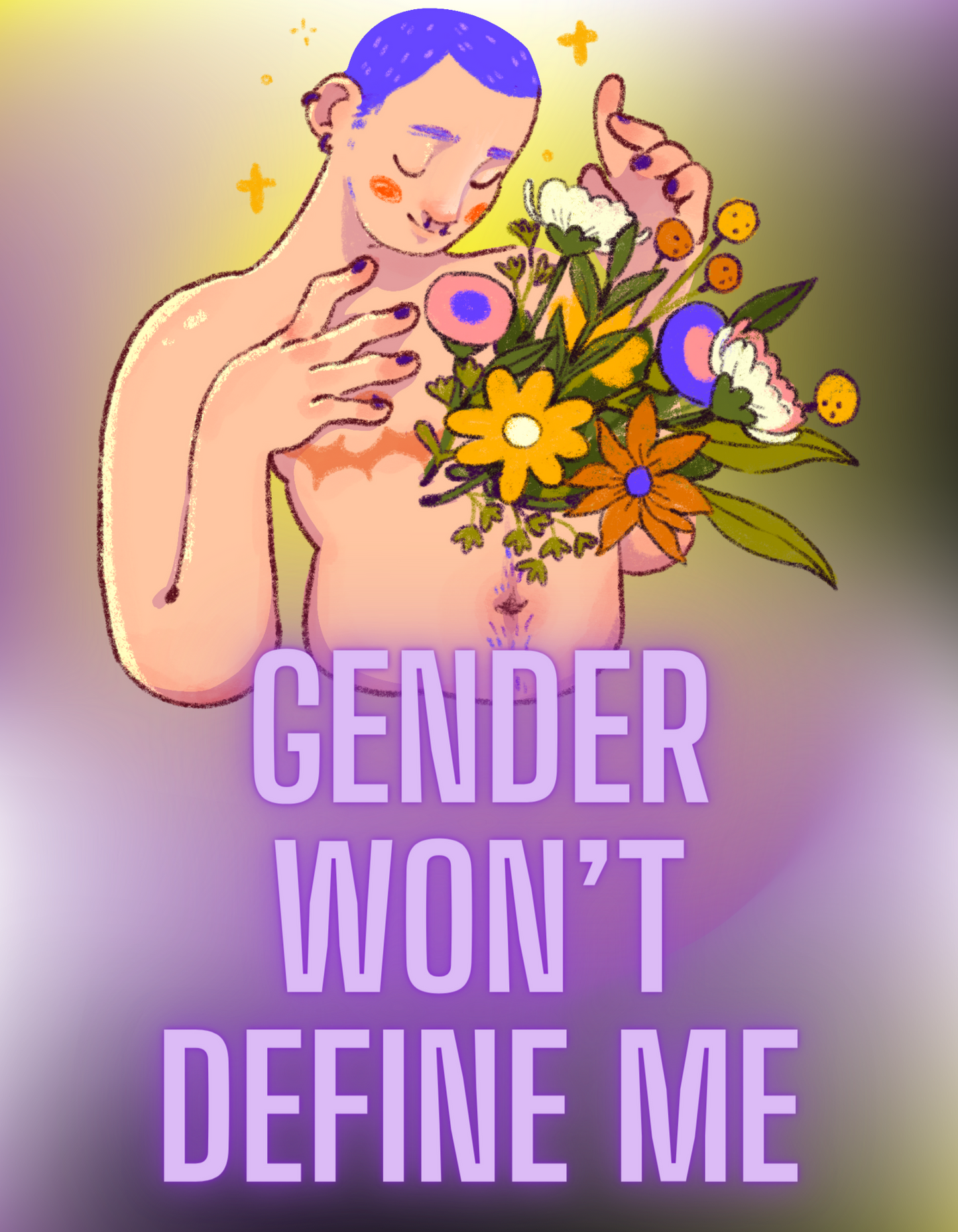2x Gender Won't Define Me sticker