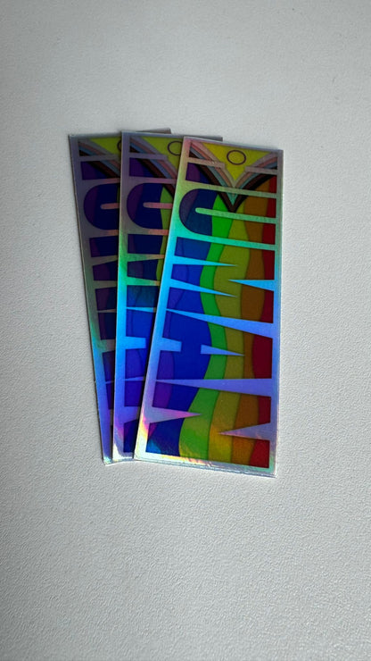 Human holographic sticker