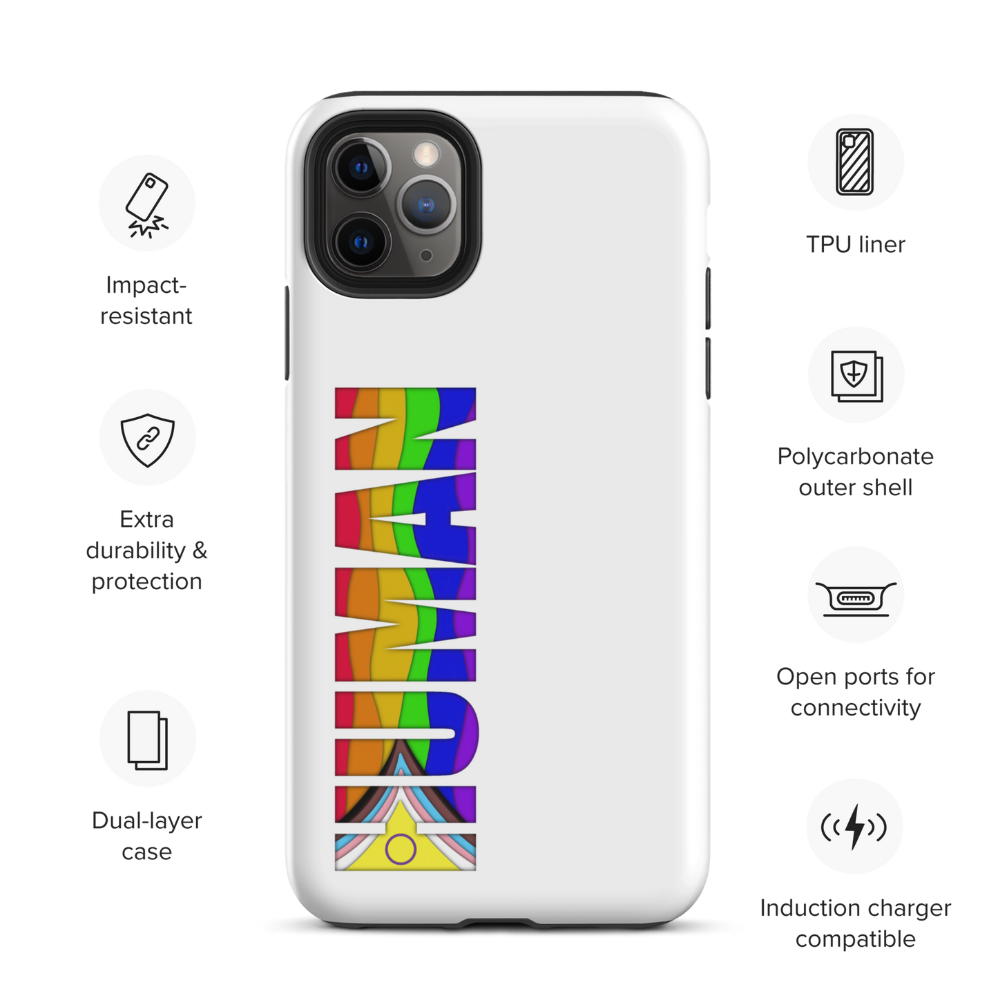 Tough HUMAN Pride Case for iPhone®