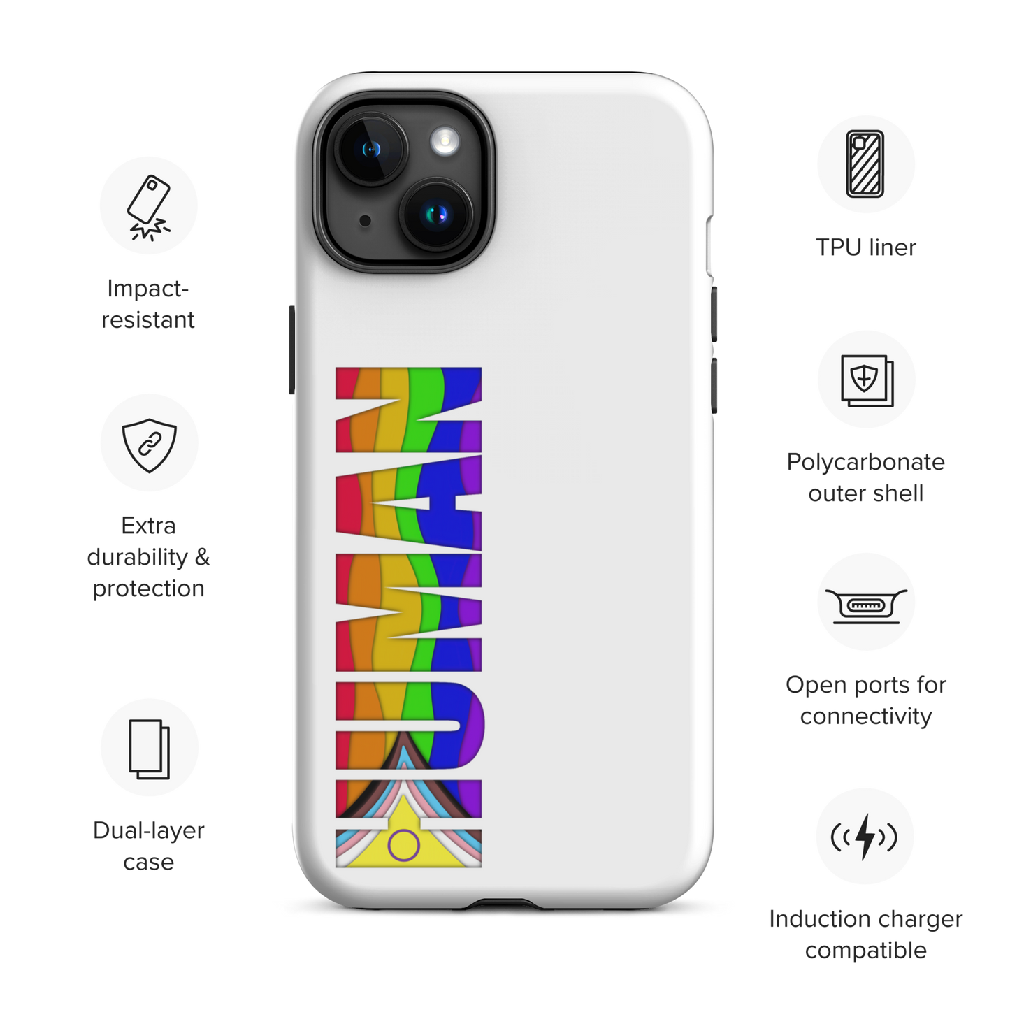Tough HUMAN Pride Case for iPhone®
